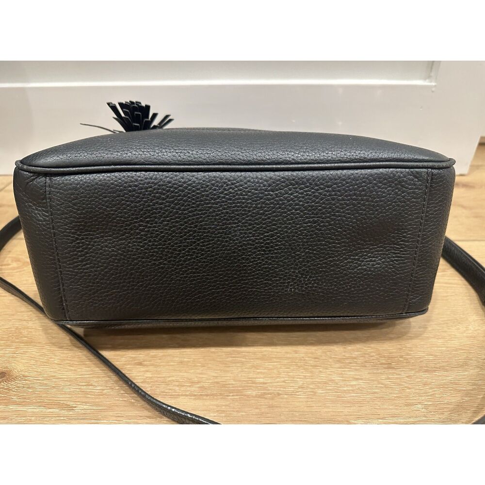 Kate Spade Black Pebbled Leather Crossbody Purse Handbag w/ Tassel GUC! - Picture 6 of 15